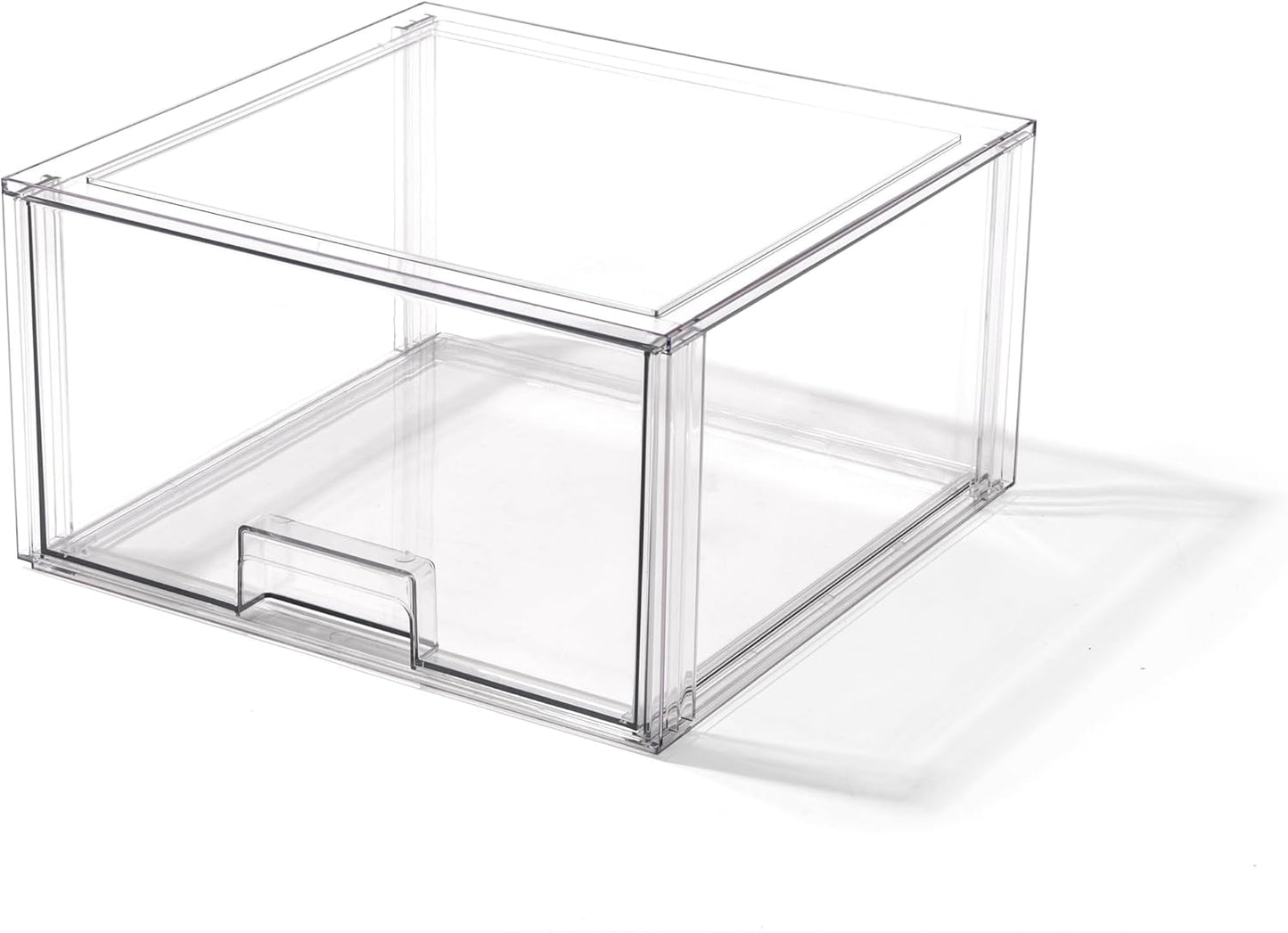 BINO | Stackable Storage Drawers, Shallow X-Large - Clear | THE CRATE COLLECTION | Storage Bins With Drawers Bathroom Organizers and Storage Organization and Storage Under Sink Organizer Vanity Home