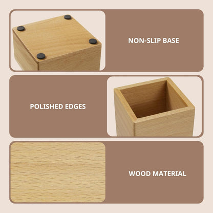 Desk Organizer Set of 3 - Bamboo Office Desk Accessories - Desk Organizers and Accessories for Women Men - Set incl. Pencil Pen Holder, Paperclip Storage and Sticky Note Holder