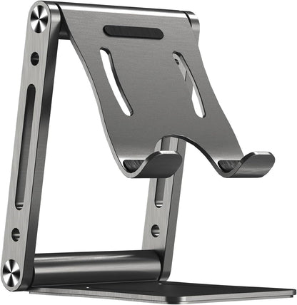 Cell Phone Stand,360° Adjustable Folding Portable Phone Holder for Desk Travel Essentials Office Accessories Compatible with All Mobile Phones,Small ipad,Switch