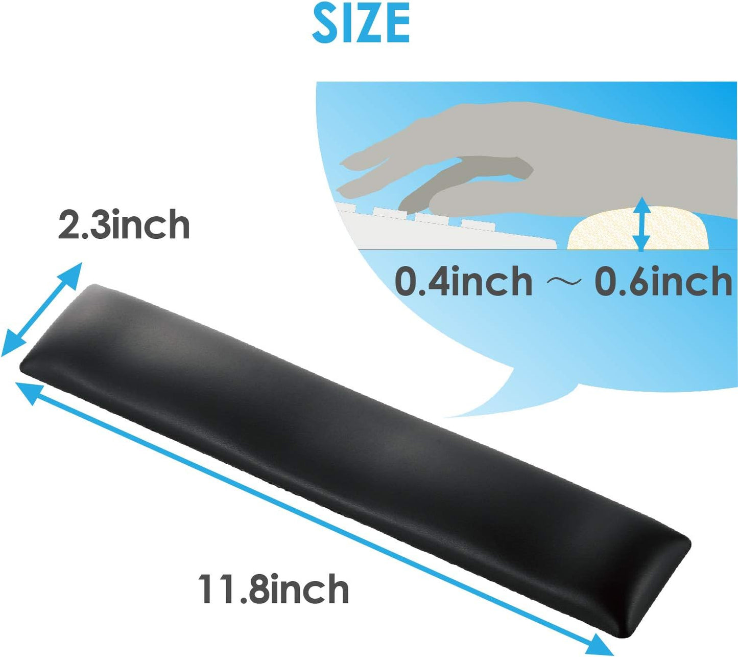 ELECOM Wrist Rest FITTIO Long Type Fatigue Reduction Ergonomic Design Comfortable Memory Foam Anti Skid White MOH-FTPWH