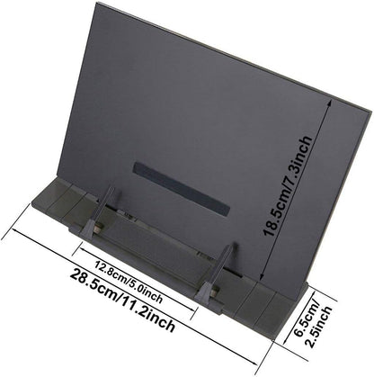 Adjustable Portable Steel Ipad Document Book Stand Frame Reading Desk Holder Office Accessories - Black