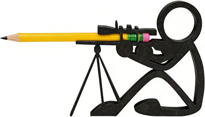 Funny Archer Pencil Holder, 3D Pen Desk Decor Cool Office Desk Organizer for Pencils Pens Creative Office Display Decorations (Archer)