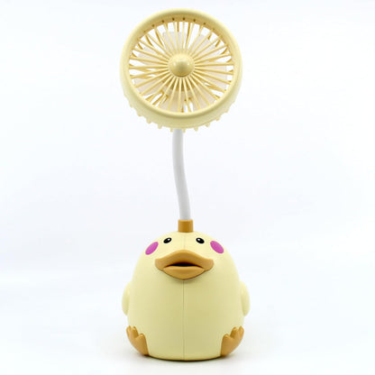 Cute Pink Cat Desk Fan with Pen Holder — Cat Fan for Women, Animal Fan, Funny Office Accessories, Cat Lover Gift, Small USB Fan, Aesthetic Decor