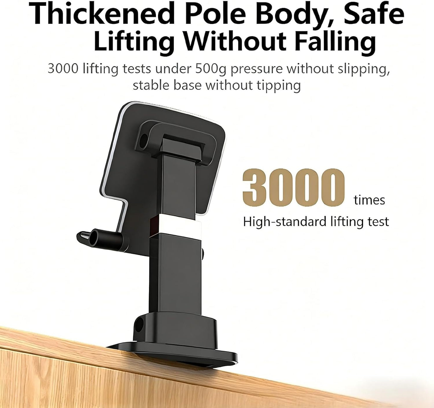 Adjustable Cell Phone Stand for Desk - Foldable Desktop Phone Holder Compatible with All 4-10 Inches Smartphone and Tablet for Workspace Organizers(1Pack Black)