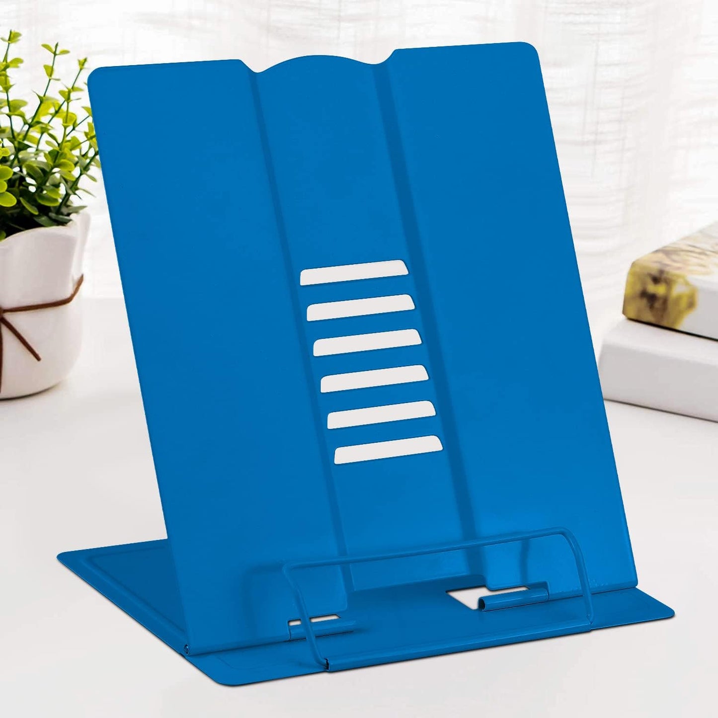 Large Desk Book Stand Metal Reading Rest Book Holder Adjustable Document Cookbook Holder Portable Bookstands for Recipes Textbooks Music Books Birthday Gift for Age 3,4,5,6,7,8,9,10+ Boys Girls(Black)