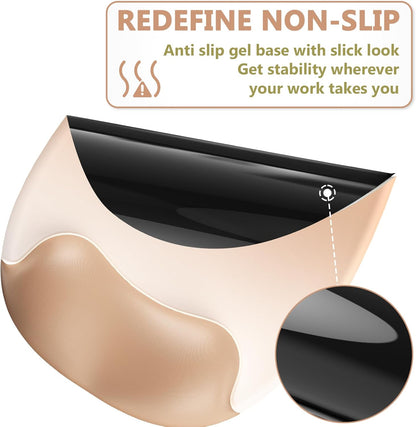 AKIT Ergonomic Mouse Pad with Wrist Rest& Keyboard Wrist Rest, Wrist Rest for Computer Keyboard, Pain Relief, Non-Slip Gel Base, Mousepad Wrist Support for Gaming, Office, Waterdrop Shaped Pink