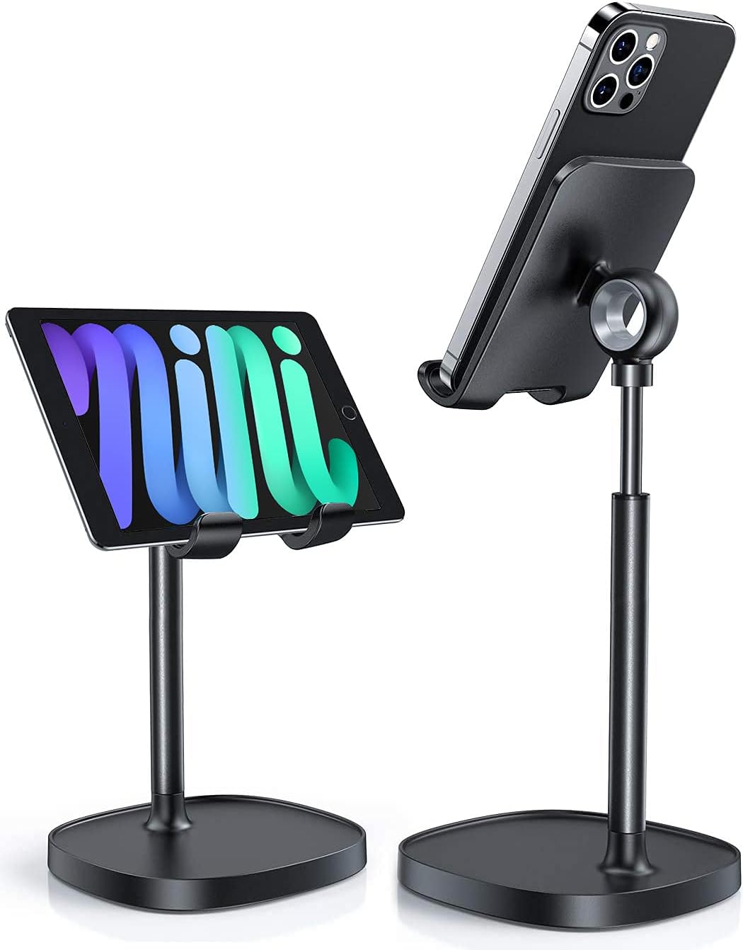 LISEN Cell Phone Stand Phone Holder for Desk Office Decor, Office Desk Accessories Women PC Gaming Essentials iPhone Stand Gadgets Men Gifts for Mom Fit OtterBox Case Switch iPad Air Tablet 4-10 in
