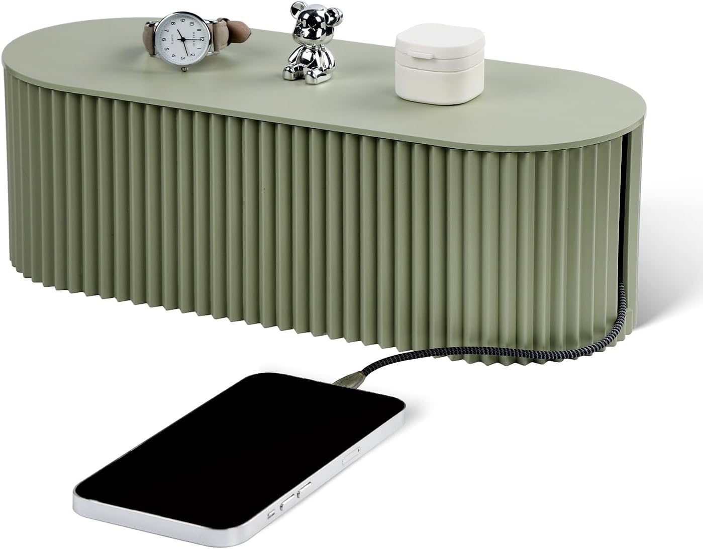 Large Cable Organizer Box for Power Strips, Surge Protectors, Chargers, TV Computer Wires - White