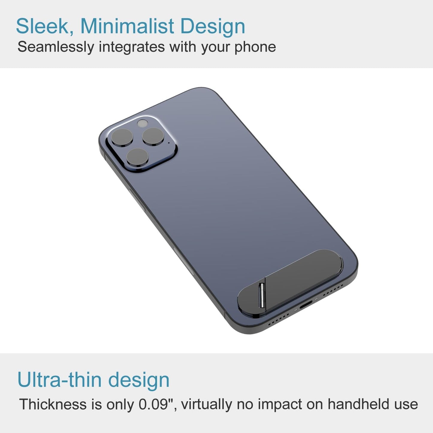 OCEANLOVE Kickstand for Phone and Case, Adhesive iPhone Stand Ultra-Slim Kick Stand,Metal, Adjustable Angle, for iPhone16/15/14/13/12&MiniPlusProMax Samsung S22/S21 and Mostly Phone