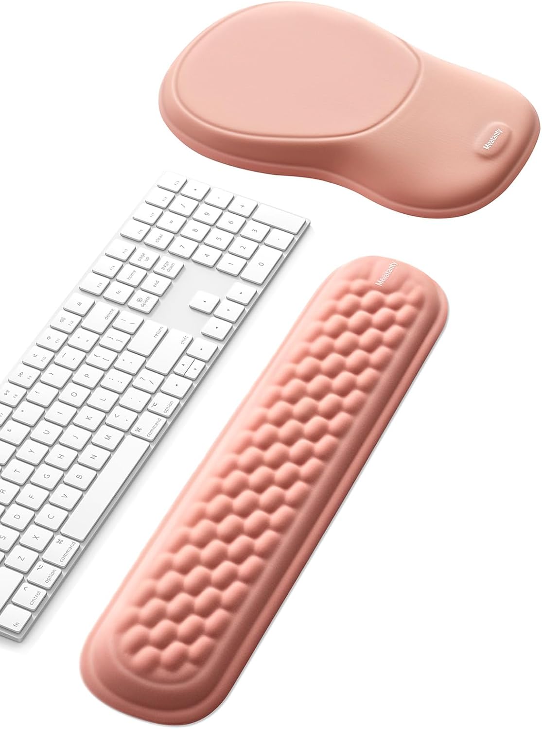 meatanty Keyboard and Mouse Wrist Rest Set, Ergonomic Wrist Pad Support, Computer Hand Palm Rest Combo, Memory Foam Typing Desk Accessory Carpal Tunnel Cushion, Laptop Office Home School-Blue & Black