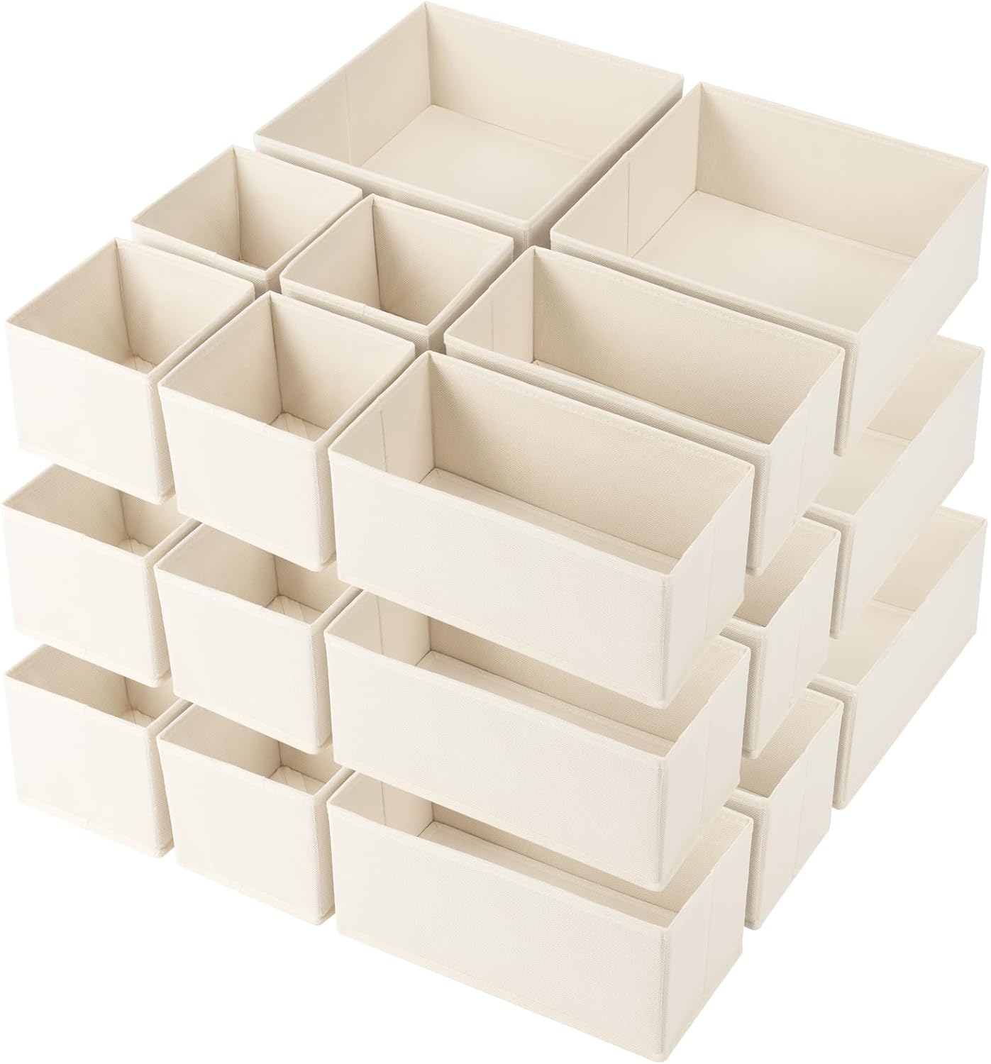 Criusia Drawer Organizer Clothes, 8 Pack Underwear Organizer, Foldable Closet Organizers and Storage Dresser Dividers for Clothes, Socks, Scarves, Ties (Gray)