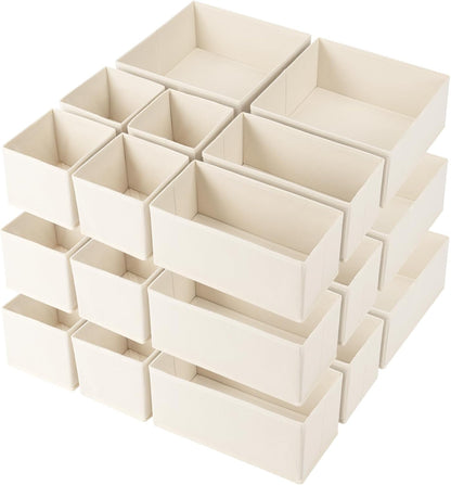 Criusia Drawer Organizer Clothes, 8 Pack Underwear Organizer, Foldable Closet Organizers and Storage Dresser Dividers for Clothes, Socks, Scarves, Ties (Gray)