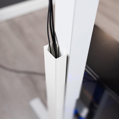 VIVO Steel Magnetic 14 inch Cable Management Channel for Under Desk Leg, No Drill Cord Organizer for Home Office, Black, DESK-AC01-1MB
