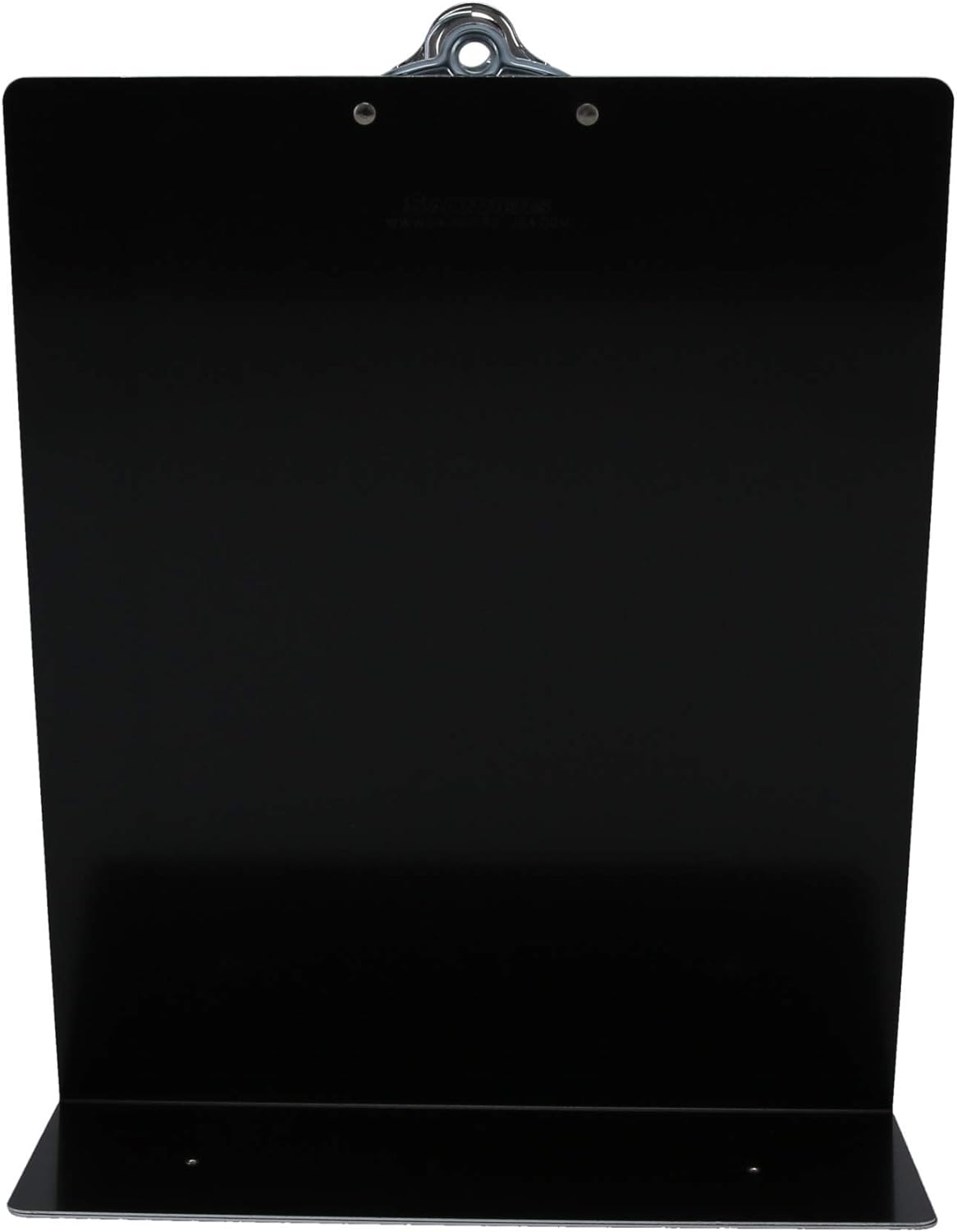Saunders Free Standing Clipboard & Tablet Stand - Durable Black Recycled Aluminum Desktop Document Holder for Office, Teachers & Students - 1" Clip Holds 8.5x11 Letter Size Sheets, Lightweight