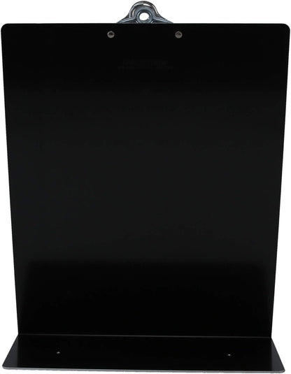 Saunders Free Standing Clipboard & Tablet Stand - Durable Black Recycled Aluminum Desktop Document Holder for Office, Teachers & Students - 1" Clip Holds 8.5x11 Letter Size Sheets, Lightweight