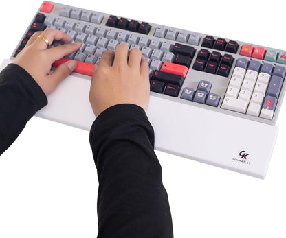 GK GAMAKAY Silicone Keyboard Wrist Rest, Soft Ergonomic Wrist Rest, Relax Your Wrist, for Laptop Computer Office & Home (White-100%)