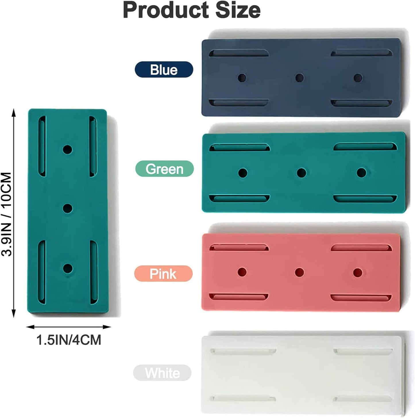 12PCS Power Strip Holder, Adhesive Punch-Free Socket Holder, Self Adhesive Socket Desktop Fixer, Cable Management Punch Free Surge Protector, Desktop Mobile Socket Holder Wall Mount and 8 Cable Clips