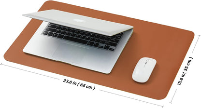 Cork Desk Mat - Dual-Sided Desk Pad for Office and Home - Desk Organization and Accessories - Ideal for Large Mouse Pad and Desk Mats on Top of Desks(Dark Green,90cmx 43cm)