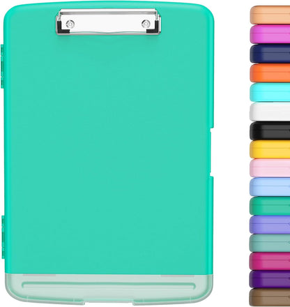 Hongri Clipboard with Storage with Pen Holder, Folder Nursing Clip Board 8.5 x 11 Foilo-Side Opening, High Capacity, Light Weight for Teachers, Classroom. Size 14 x 9.6 x 1.2 in(Pink)