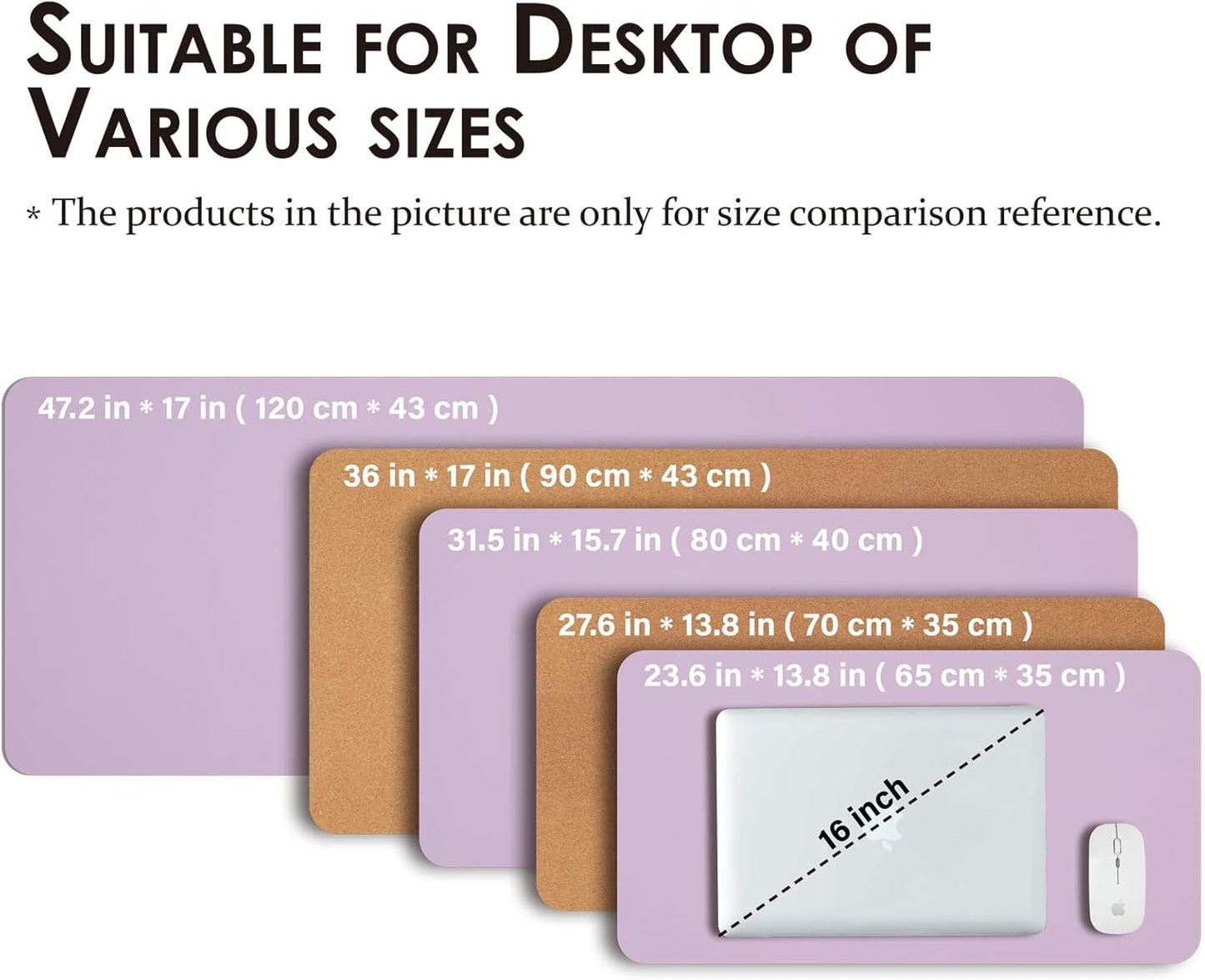 Cork Desk Mat - Dual-Sided Desk Pad for Office and Home - Desk Organization and Accessories - Ideal for Large Mouse Pad and Desk Mats on Top of Desks(Dark Green,90cmx 43cm)