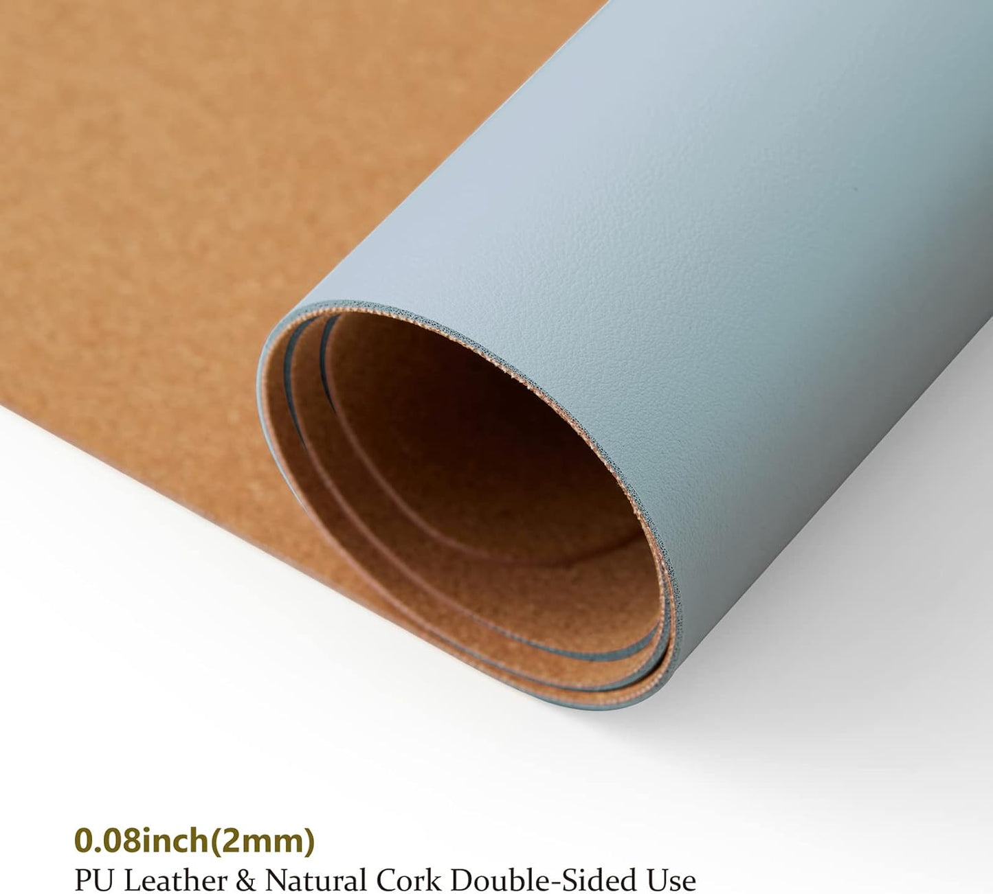 Cork Desk Mat - Dual-Sided Desk Pad for Office and Home - Desk Organization and Accessories - Ideal for Large Mouse Pad and Desk Mats on Top of Desks(Dark Green,90cmx 43cm)
