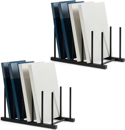 HBlife Desk File Organizer 5 Section Upright File Sorter, 1 Pack Bamboo File Holder for Home, Office & School