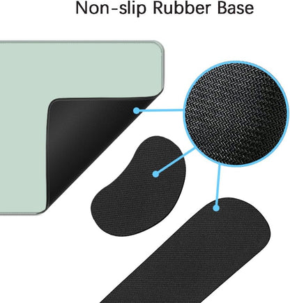 MIBITRI Keyboard Mouse Pad Set, Extended Gaming Mouse Pad+Ergonomics Keyboard Wrist Rest Support, Memory Foam, Easy Typing Pain Relief, 4Pcs XXL Ultra Thick Desk Mat, Enchanted Bookshelf