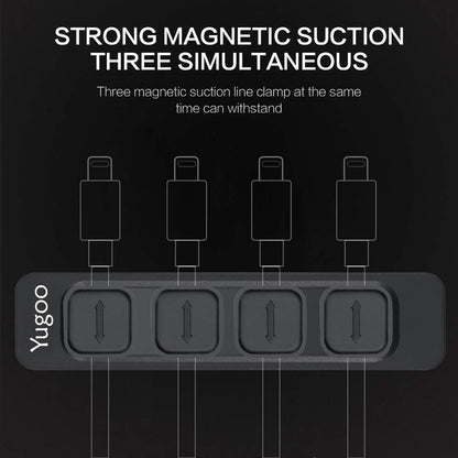 Magnetic Cable Organizer, Magnetic Cable Clips, Cable Holder Clips Organizer, Desktop Cord Management for All Wires (2 Pack, White)