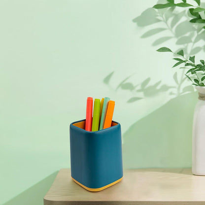 ZUFECY Pencil Holder, Pen Cup Makeup Brush Holder, Desktop Organizer Storage Case Scandinavian Design Stationery for School Home Office Supplies (Green)
