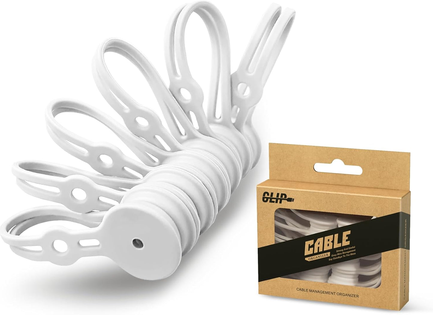 Magnetic Cable Ties 10 Pack, Silicone Cable Ties Charging Cord Organizer Travel Cable Management Straps Headphone Cord Wrap Reusable & Sturdy Cable Winder