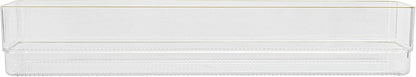 Martha Stewart Kerry Plastic Stackable Office Desk Drawer Organizers, 6" x 3", 6 Pack, with Gold Trim