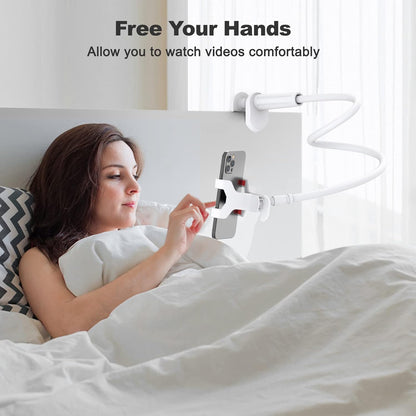 Gooseneck Cell Phone Holder, Universal 360 Flexible Phone Stand Lazy Bracket Mount Long Arms Clamp for Phone 13 Pro Xs Max XR X 8 7 6 6s Plus and Other 3.5~6.7'' Device (Black)