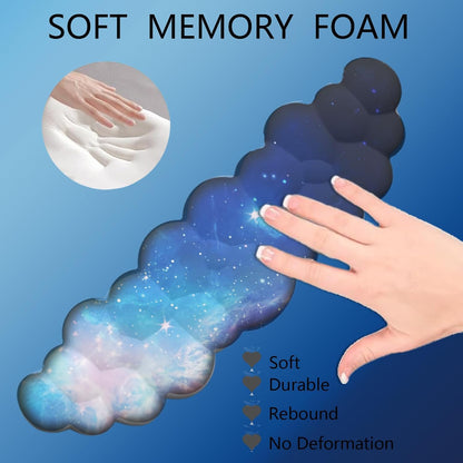 Cloud Wrist Rest Keyboard Pink Mouse Pad Set with Wrist Rest Ergonomic Wrist Pad Memory Foam Non-Slip Base Cute Gradient Wrist Support for Computer Laptop Gaming Home Office Relief Typing Pain