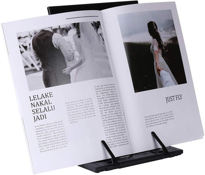 KLOUD CityBlack Metal Desktop Document Book Holder with 7 Adjustable Positions (Lost ocean-SJ981)
