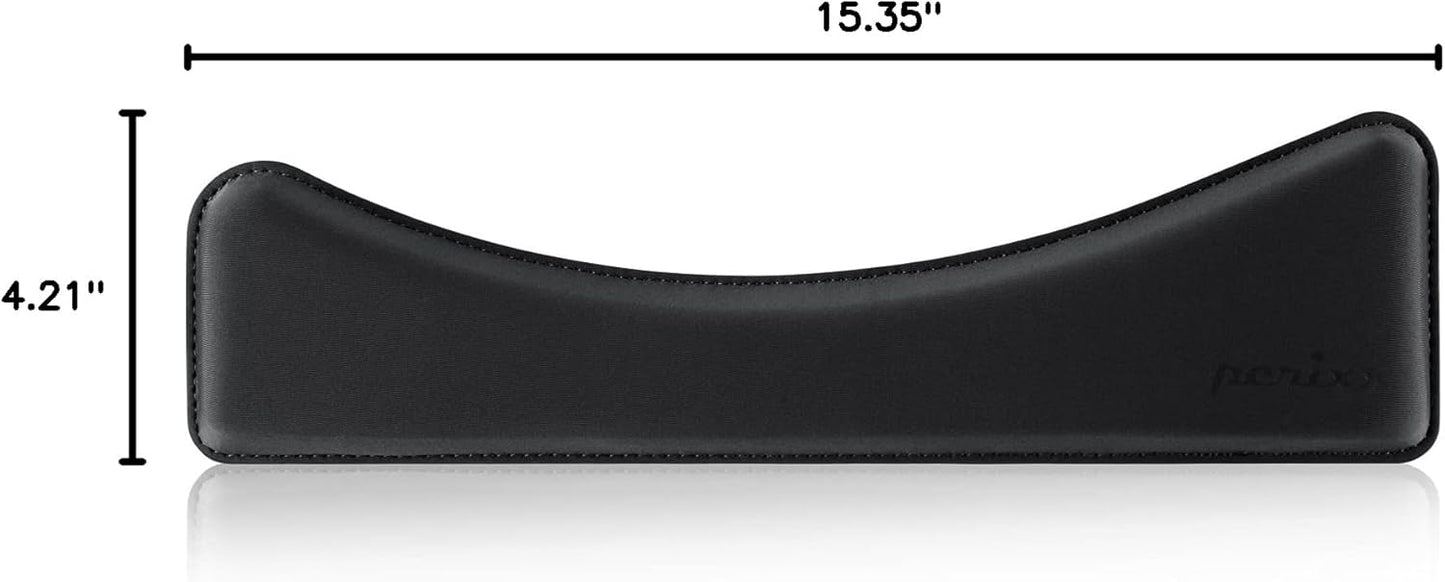 Perixx PERIPRO-512 Ergonomic Keyboard Wrist Rest - Gel Cushion Support - Compatible with Various Ergo Keyboard - Dimension 17.32x3.94x1.30 inches - Black