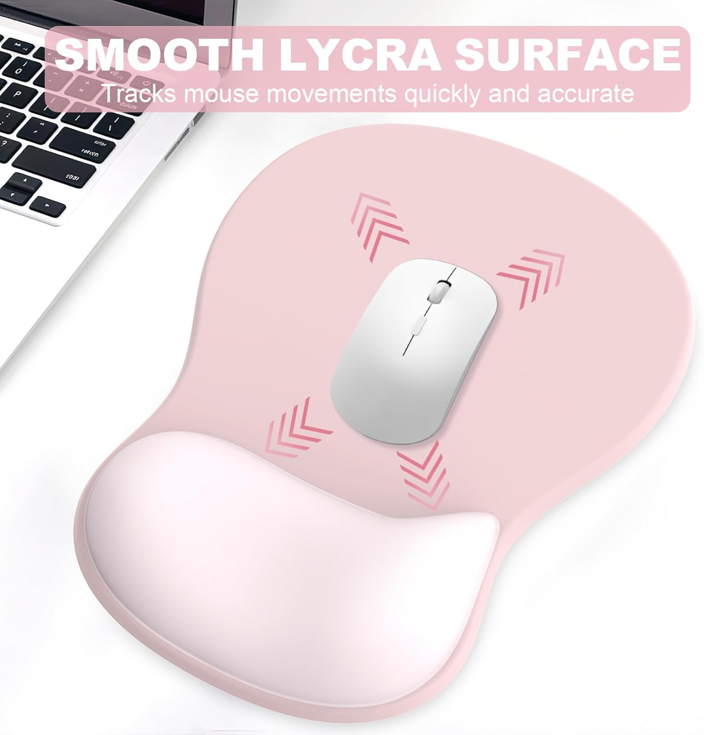 Ergonomic Mouse Pad with Wrist Rest and Keyboard Wrist Rest, Black Mousepad and Wrist Rest for Computer Keyboard, Pain Relief, Non-Slip PU Base, Gel Mouse Pad with Wrist Support for Gaming, Office