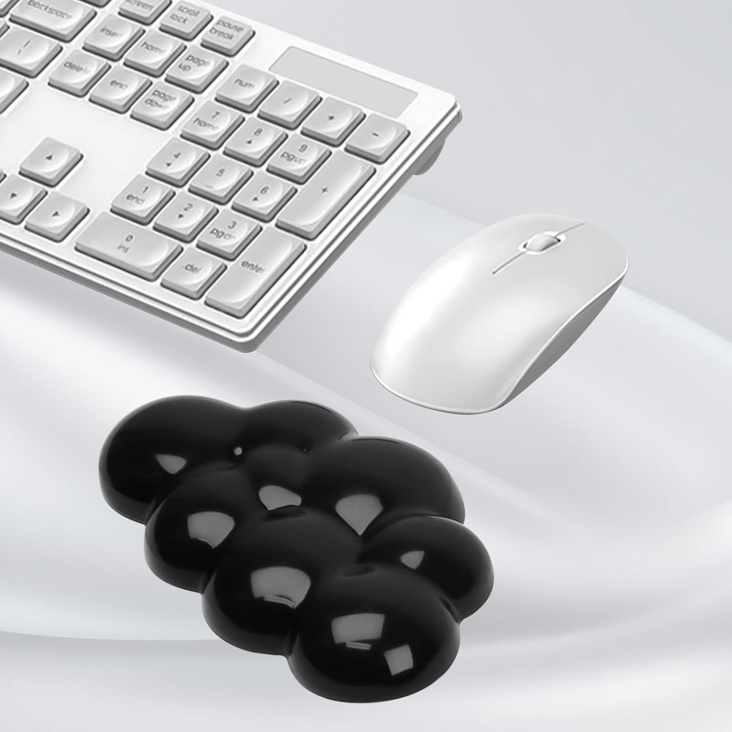 Gel Cloud Keyboard and Mouse Wrist Rest, Cute Wrist Support and Arm Support Keyboard Rest for Keyboard and Mouse Typing Pain Relief，Suitable for Office/Computer/Laptop/Gaming (Pink)