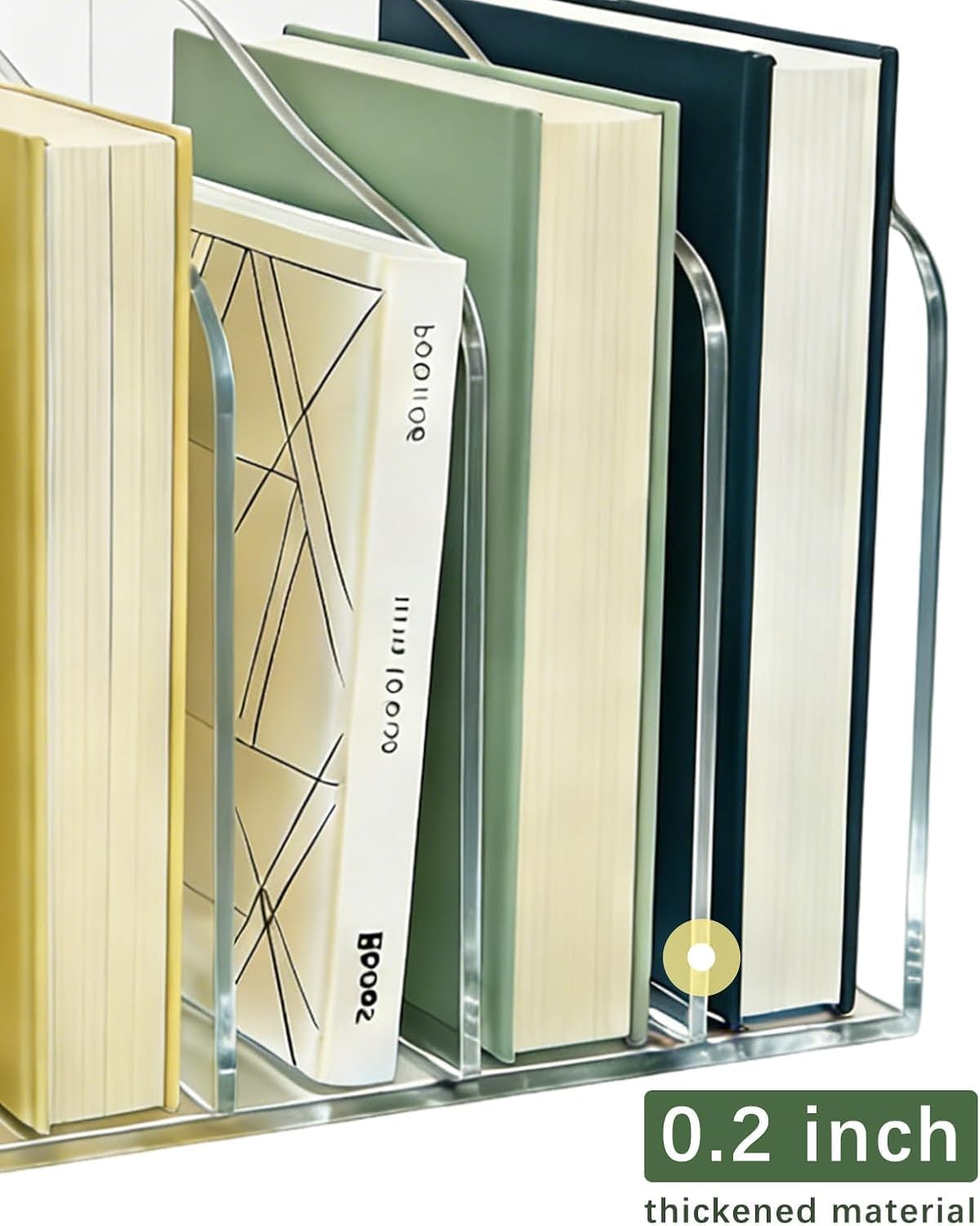Acrylic Desk Organizer 5 Vertical Compartments Clear Magazine Holder Office Organization,Office Home Classroom File Organizer for Desk