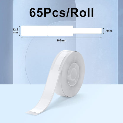 NIIMBOT D11 Label Tape D110 Label Maker Papers 3Rolls Cable Labels, Self-Adhesive Labeling Tape 0.47" X 4.29" (12 X 109mm) Cable Label Refills for Home Office Circuit Box, 195 Labels/3Rolls, White