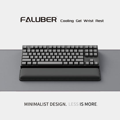 Faluber Cooling Gel Wrist Rest, 12.5-inch Length for Compact Keyboard, Memory Foam Palm Rest with Non-Slip Footpad, Ergonomic Design, Stain Resistant, PC Accessory Gaming Gear (Small-Compact)