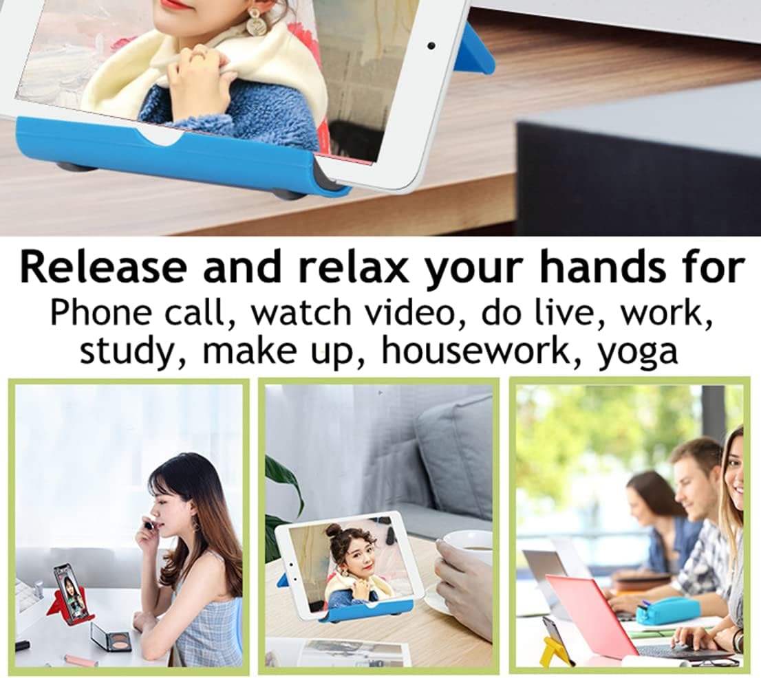 Adjustable Foldable Cell Phone Stand for Desk, Compatible with Most Smartphones and Tablets, Fits Devices up to 10 Pounds