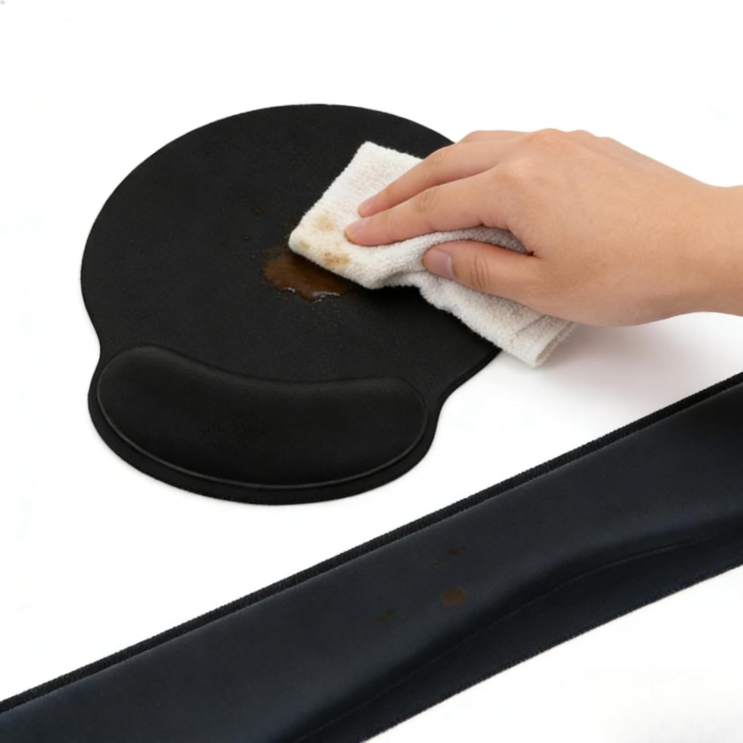 2-Pack Memory Foam Keyboard and Mouse Wrist Rest Pad Set, Ergonomic Gel-Infused, Non-Slip, Pain Relief for Carpal Tunnel