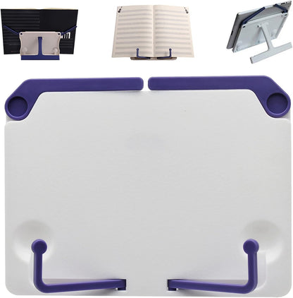 Maydahui Mini Desktop Book Stand Portable Foldable Lightweight Book Rest for Music Score Cookbook Tablet (Max Size 12 X 6 Inches) Ergonomic Reading Posture