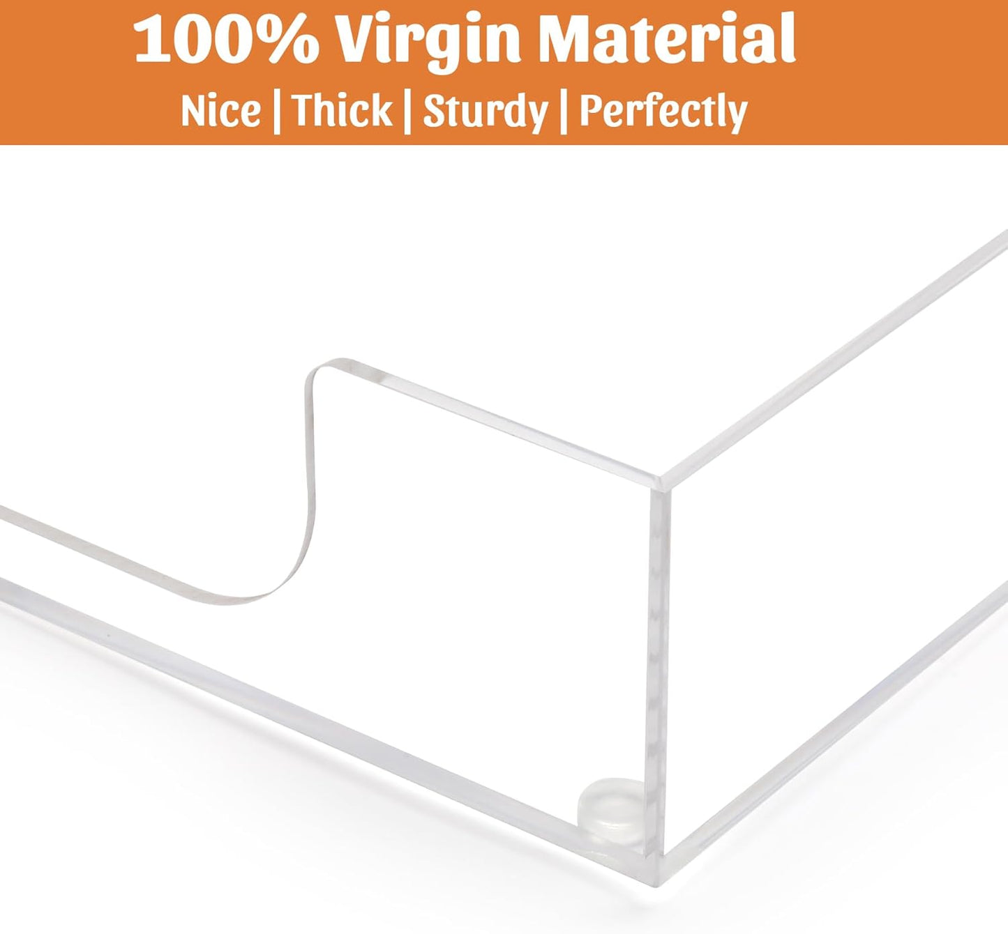 Letter-Size Tray Desk Letter Tray Paper Tray, Sturdy Heavy-Duty Plastic Printer Paper Tray, Single-Tier Stackable File Storage Organizer for Office Home (Clear)