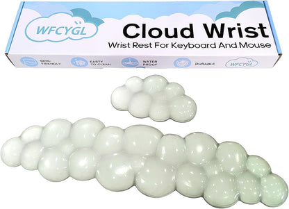 Gel Wrist Rest for Keyboard and Mouse Square Blue Plaid Clear Keyboard Wrist Rest Transparent Ergonomic Cute Checkered Mouse Wrist Pad Silicone Non-Slip Support for Computer Laptop Gaming Home Office