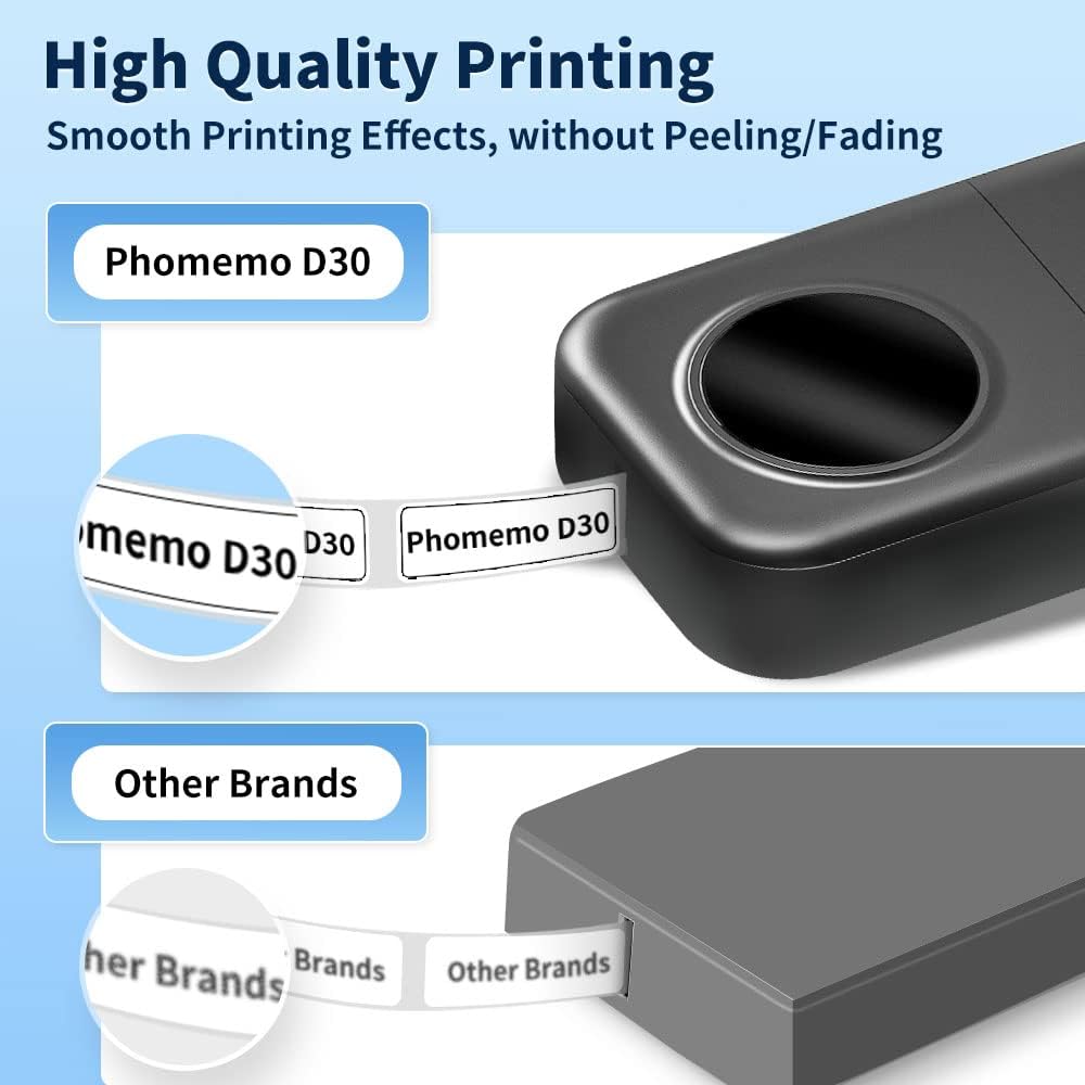 Phomemo Label Maker, D30 Portable Bluetooth Label Maker Machine with Tape, Small Mini Label Printer, Multiple Templates Fonts Icon Labeler for Home, School, Office