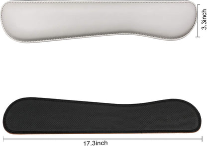 RICHEN Ergonomic PU Leather Keyboard Wrist Rest and Mouse Pad with Wrist Support, Memory Foam Set for Computer/Laptop,Gaming and Office, Comfortable for Easy Typing & Pain Relief (PU Brown)