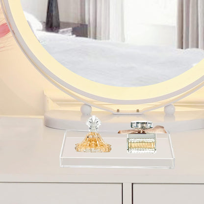 Bigfety Acrylic Vanity Tray for Organizing, Clear Bathroom Trays for Counter, Desk, Dresser