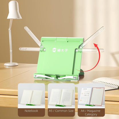 Travel Mini Book Holders for Reading Hands Free - Portable and Adjustable Book Stand for Reading, Two-in-one (Book + Tablet Stand) - Essential for Students/Professionals/Reading Enthusiasts
