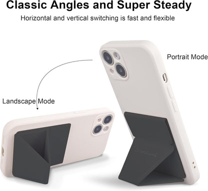 Cell Phone Kickstand Vertical and Horizontal Phone Stand for Desk Adjustable Phone Holder Stand for iPhone 15/14/13/12 All Smartphones Black